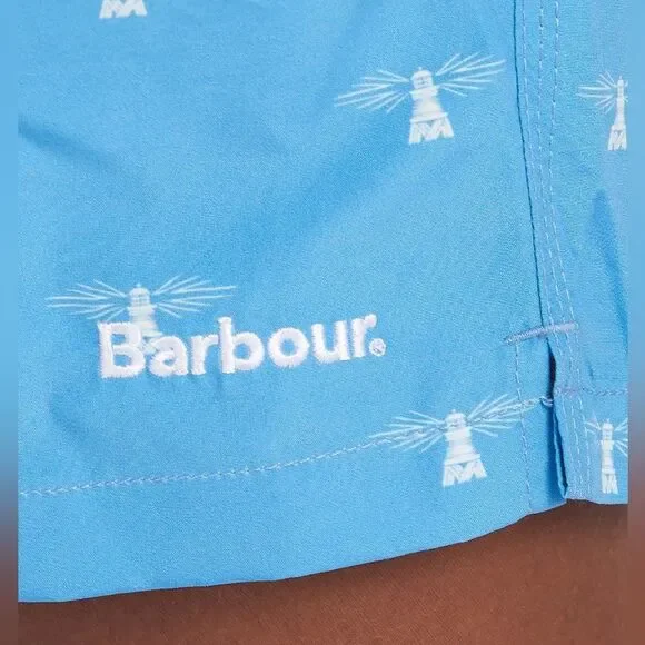 NWT Barbour Coastal Swim Shorts Light Blue XL Men’s Quick Dry Beachwear